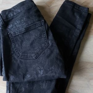 Floral print skinny jeans